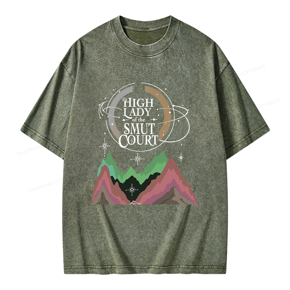 Pagewings High Lady of the Smut Court Unisex Washed T-shirt