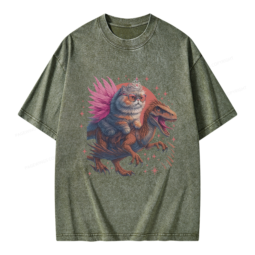 Pagewings Vintage Book Lover Princess Unisex Washed T-shirt