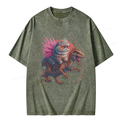 Pagewings Vintage Book Lover Princess Unisex Washed T-shirt