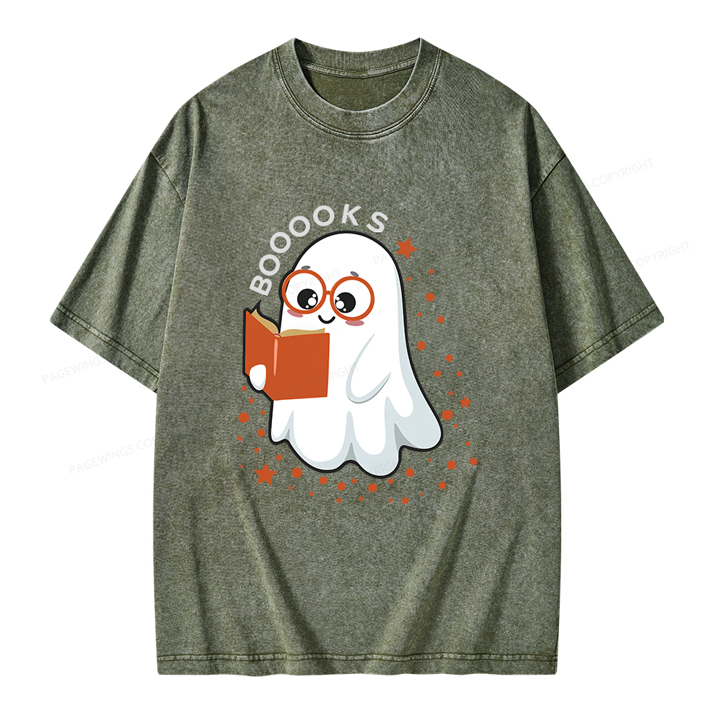 Pagewings Booooks Unisex Washed T-shirt