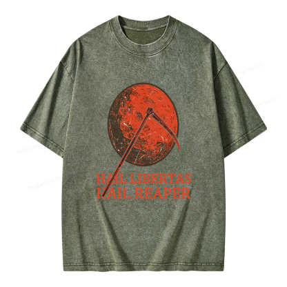 Pagewings Hail Libertas Hail Reaper Unisex Washed T-shirt