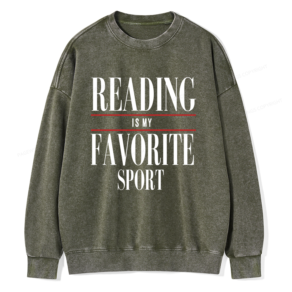 Pagewings Vintage Reading Sweatshirt, Booklover gift Unisex Washed Swe