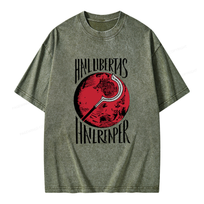 Pagewings Hail Libertas Hail Reaper Unisex Washed T-shirt