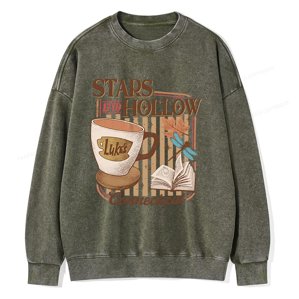 Pagewings Stars Hollow Unisex Washed Sweatshirt
