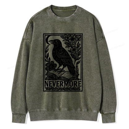 Pagewings Nevermore Unisex Washed Sweatshirt