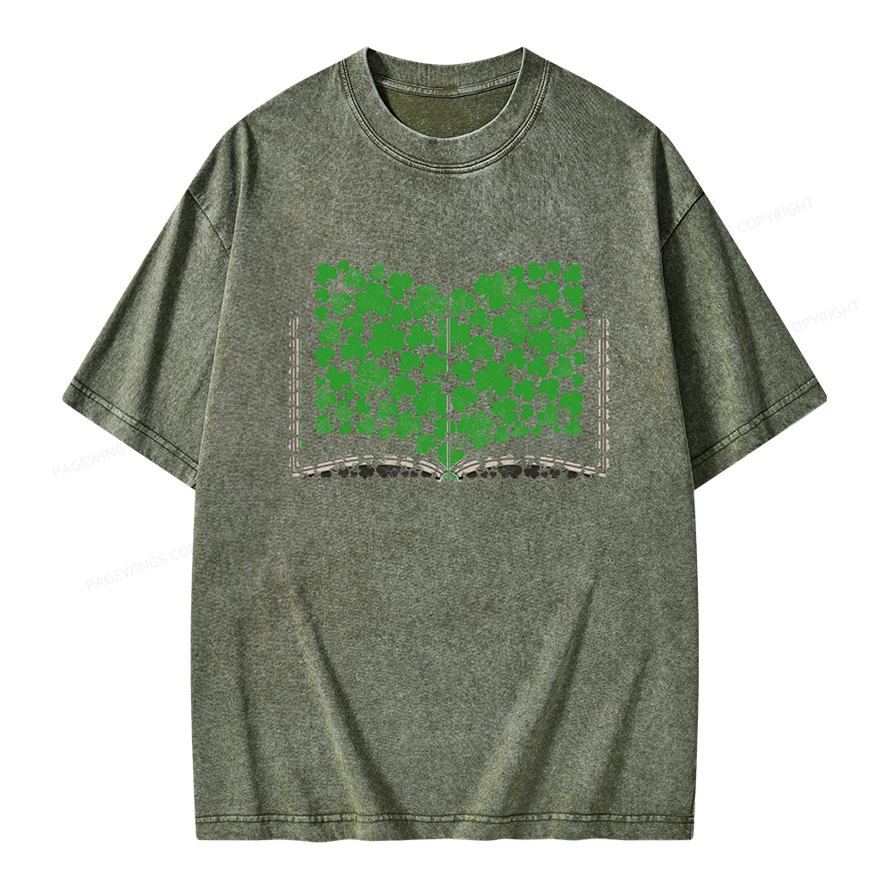 Pagewings Clover Creative Books Unisex Washed T-shirt