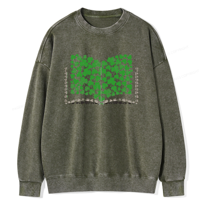 Pagewings Clover Creative Books Unisex Washed Sweatshirt
