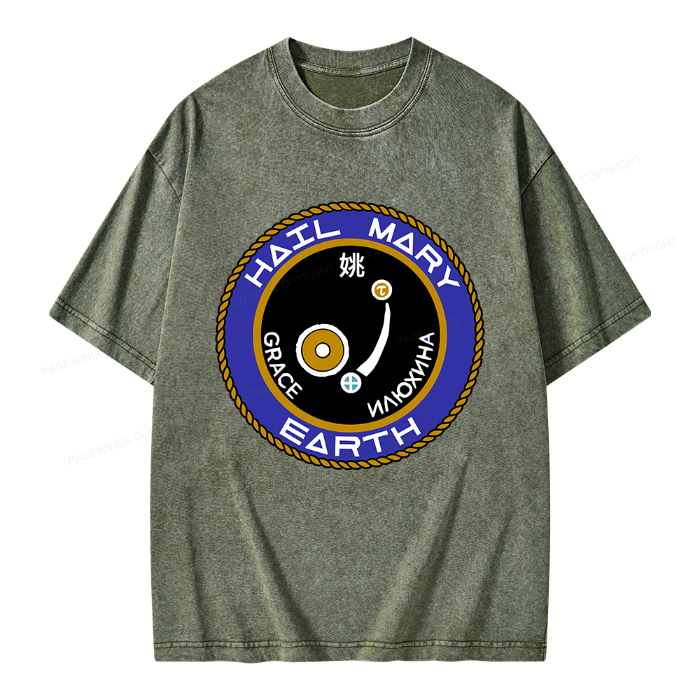 Pagewings Mission Patch Unisex Washed T-shirt