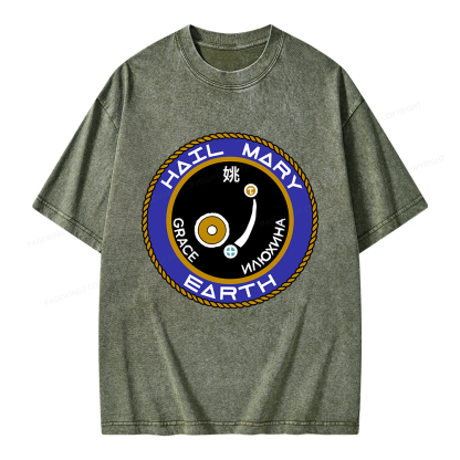 Pagewings Mission Patch Unisex Washed T-shirt