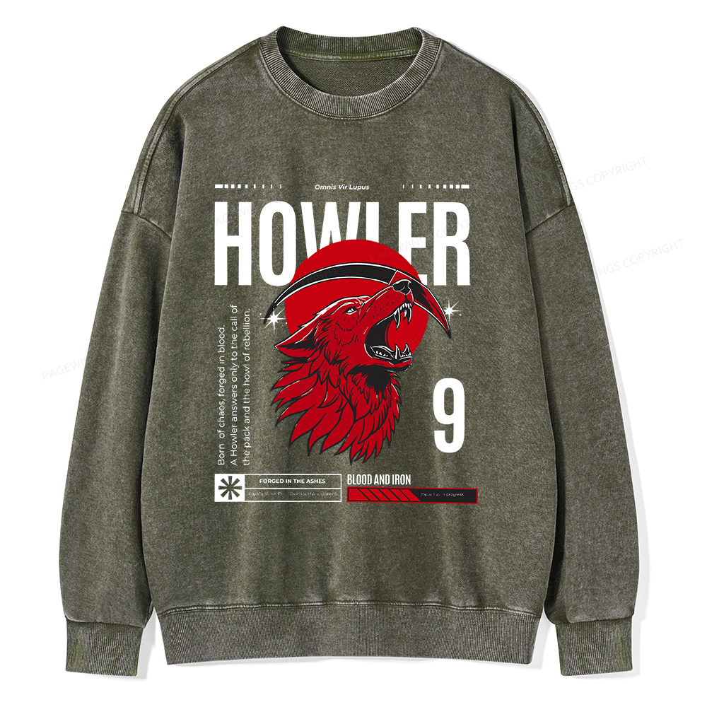 Pagewings Howler Unisex Washed Sweatshirt