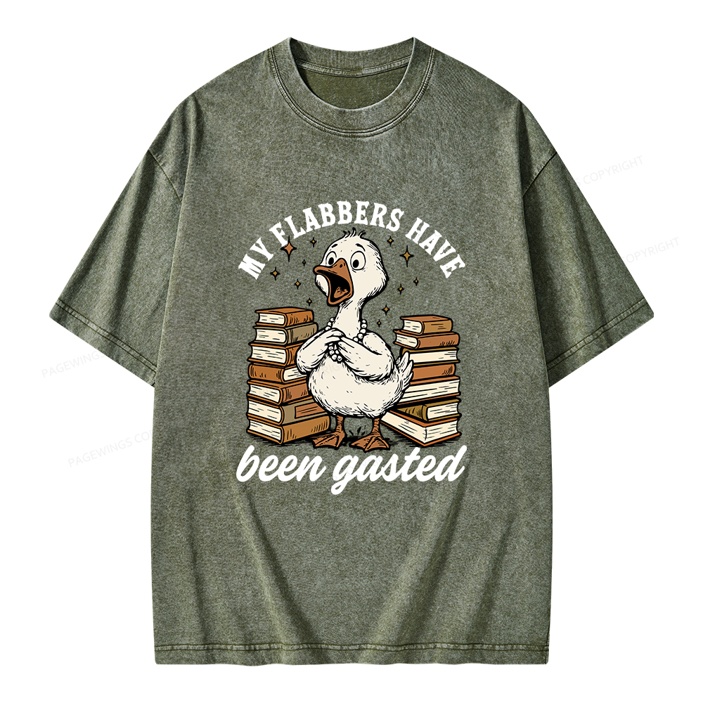 Pagewings My Flabbers Have Been Gasted Unisex Washed T-shirt