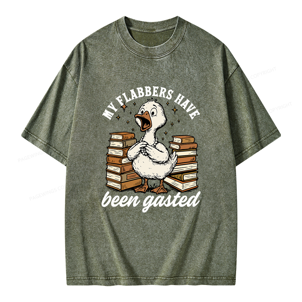 Pagewings My Flabbers Have Been Gasted Unisex Washed T-shirt