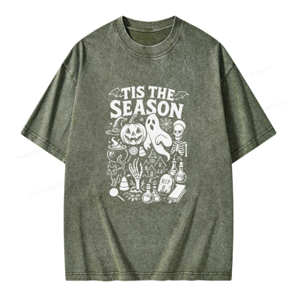 Pagewings Tis The Season Unisex Washed T-shirt