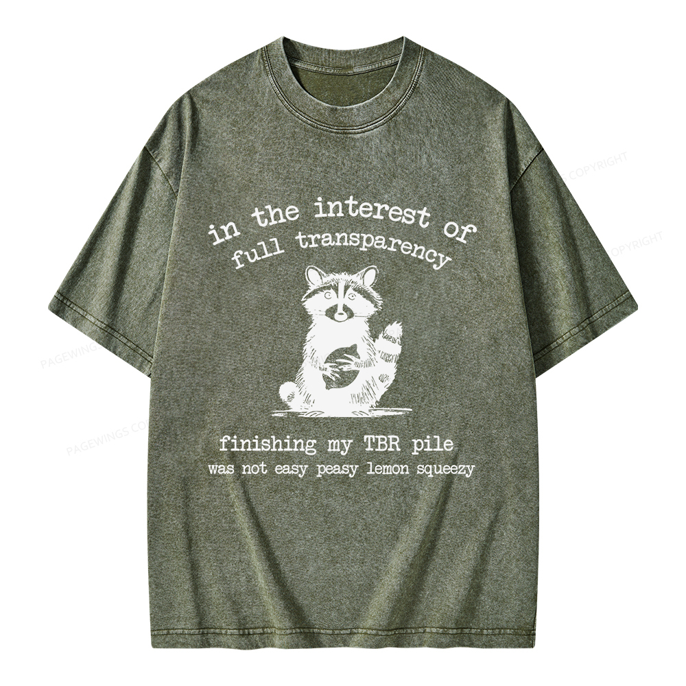 Pagewings Finishing My TBR Pile Was Not Easy Unisex Washed T-shirt