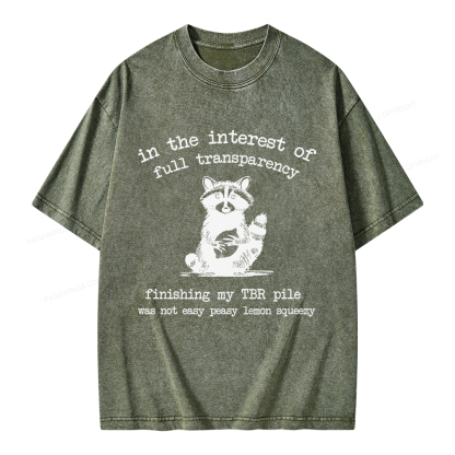 Pagewings Finishing My TBR Pile Was Not Easy Unisex Washed T-shirt