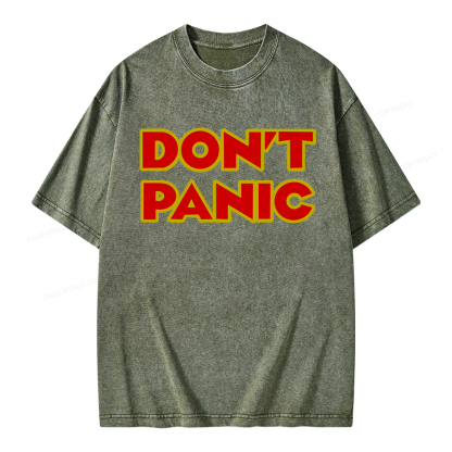 Pagewings Don't Panic  Unisex Washed T-shirt