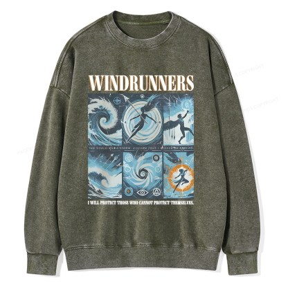 Pagewings Windrunners Unisex Washed Sweatshirt