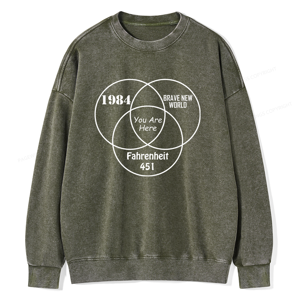 Pagewings I'm With The Banned Unisex Washed Sweatshirt