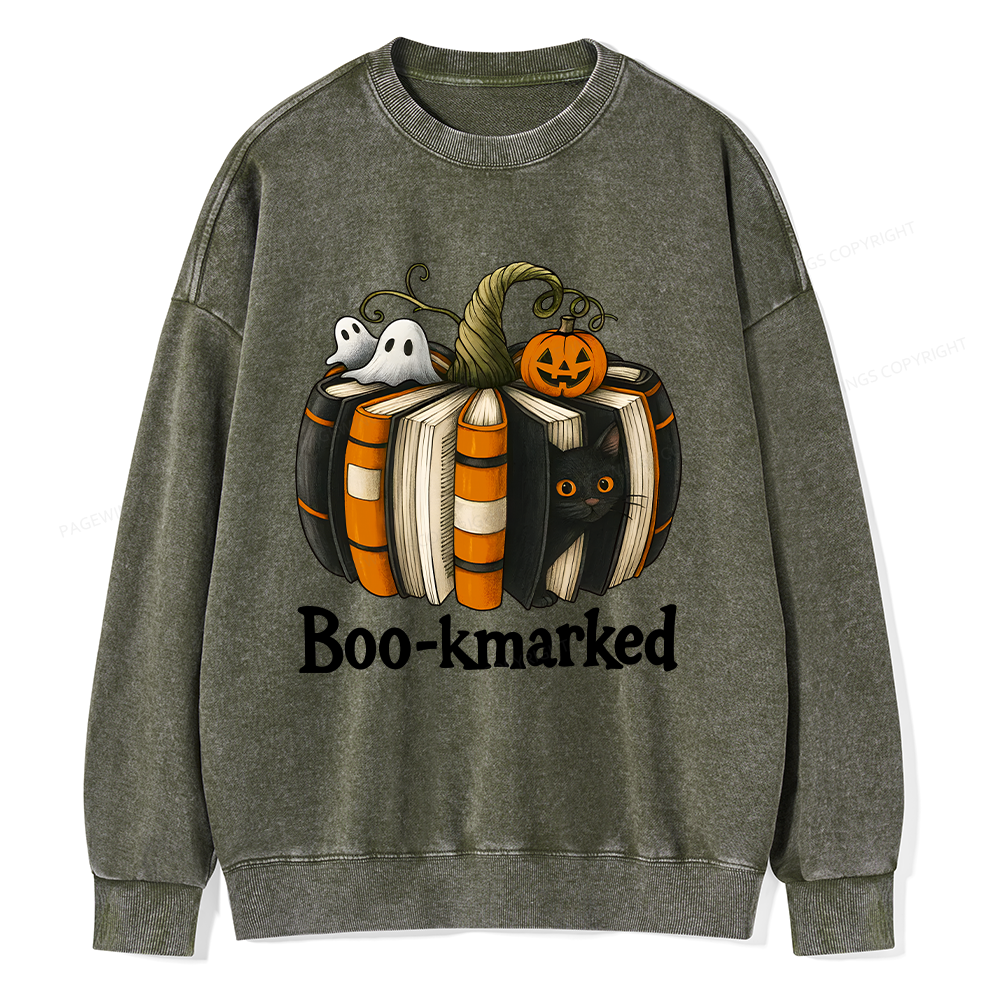 Pagewings Bookmarked Unisex Washed Sweatshirt