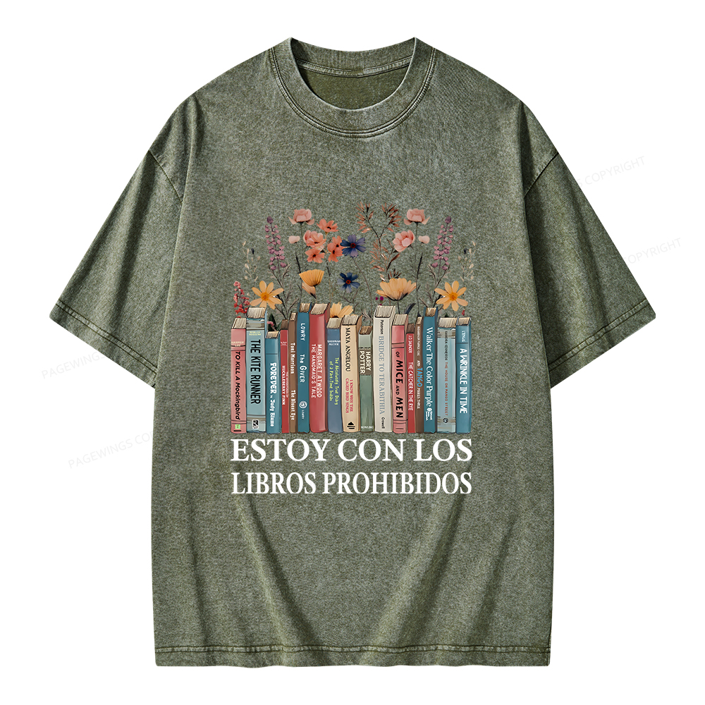 Pagewings I'm With The Banned Unisex Washed T-shirt