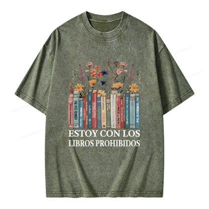 Pagewings I'm With The Banned Unisex Washed T-shirt