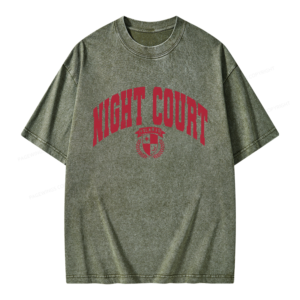 Pagewings The Night Court Unisex Washed T-shirt