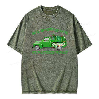 Pagewings All  Booked For St.patrick.s Day Unisex Washed T-shirt