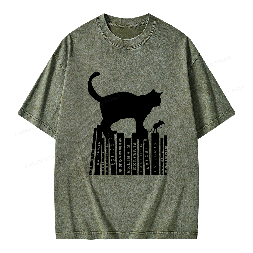 Pagewings Bookplate Creative T-shirt Unisex Washed T-shirt