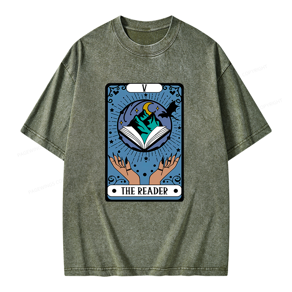 Pagewings The Reader Unisex Washed T-shirt