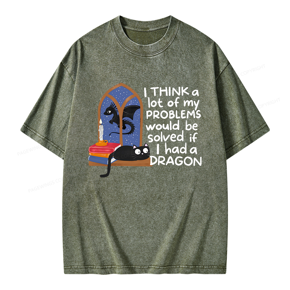 Pagewings If I Had A BookDragon Unisex Washed T-shirt