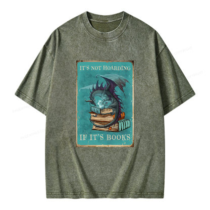 Pagewings It's Not Hoarding If It's Books Unisex Washed T-shirt