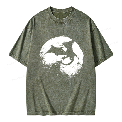 Pagewings Fantasy Book Dragon Unisex Washed T-shirt