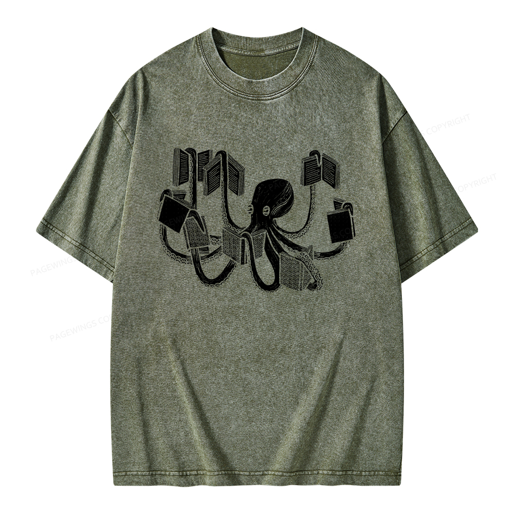 Pagewings Armed With Knowledge Unisex Washed T-shirt