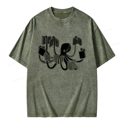 Pagewings Armed With Knowledge Unisex Washed T-shirt