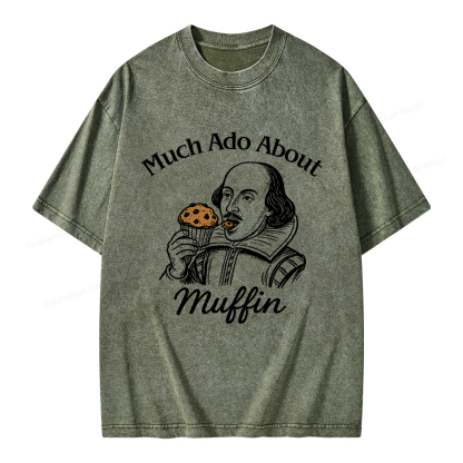 Pagewings Much Ado About Muffin Unisex Washed T-shirt