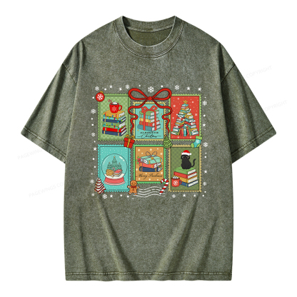 Pagewings Seasons Readings Unisex Washed T-shirt