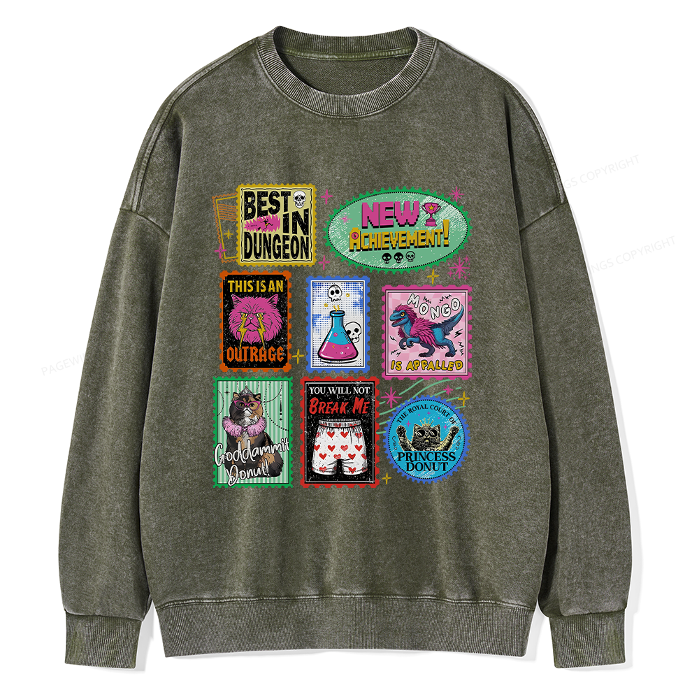 Pagewings New Achievement Unisex Washed Sweatshirt