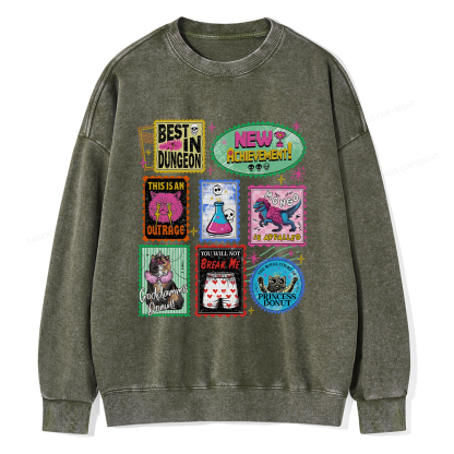 Pagewings New Achievement Unisex Washed Sweatshirt