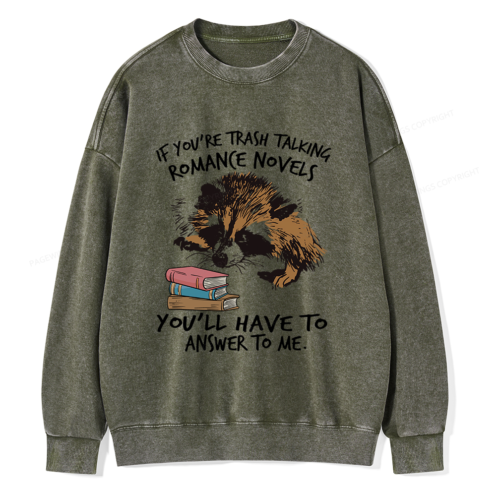Pagewings Talking Ronan E Novels Unisex Washed Sweatshirt