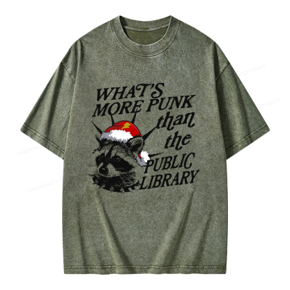 Pagewings What’s More Punk Than The Public Library Unisex Washed T-shirt