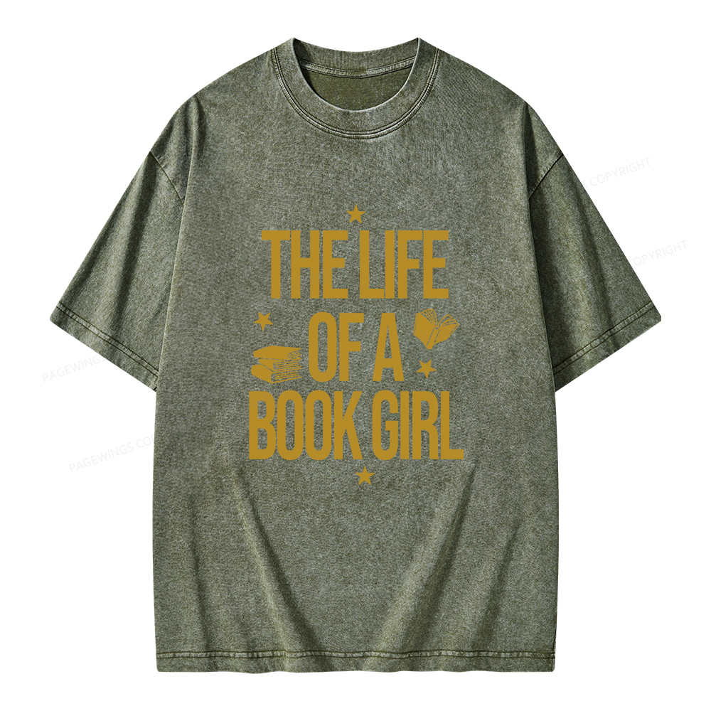 Pagewings The Life of a Book Girl Unisex Washed T-shirt