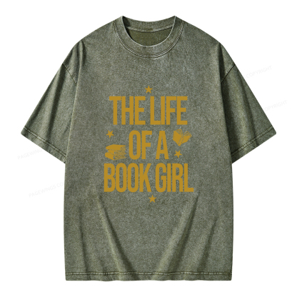 Pagewings The Life of a Book Girl Unisex Washed T-shirt