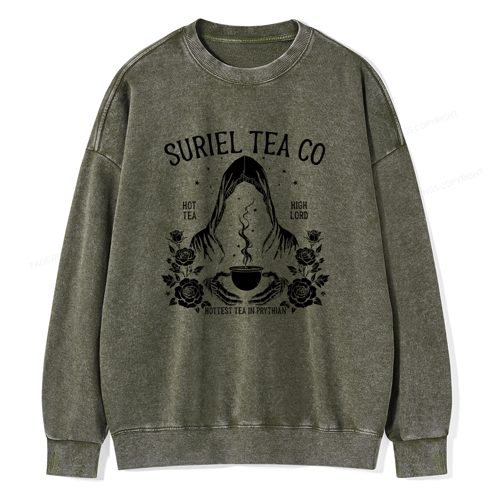 Pagewings Suriel Tea Co Unisex Washed Sweatshirt