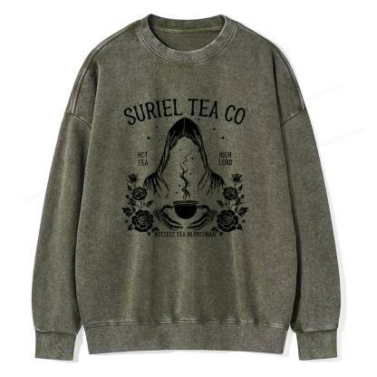 Pagewings Suriel Tea Co Unisex Washed Sweatshirt