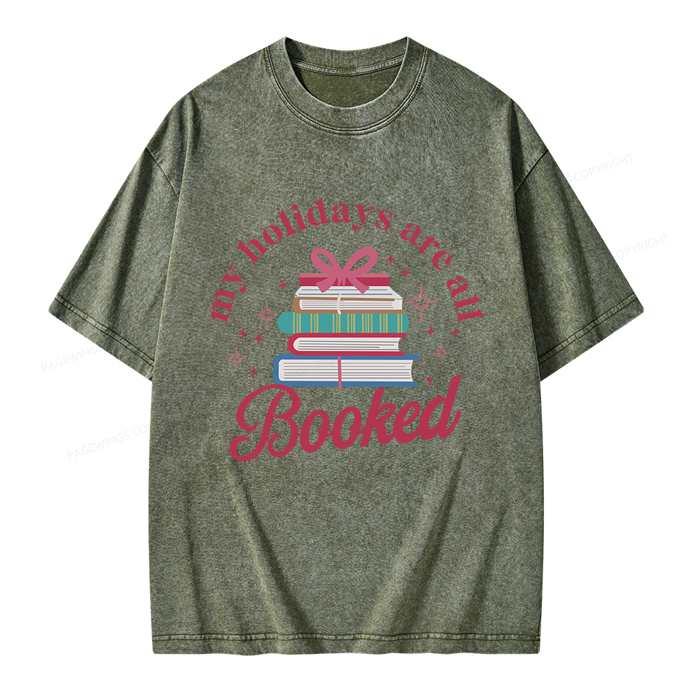 Pagewings My Holidays Are Booked Unisex Washed T-shirt