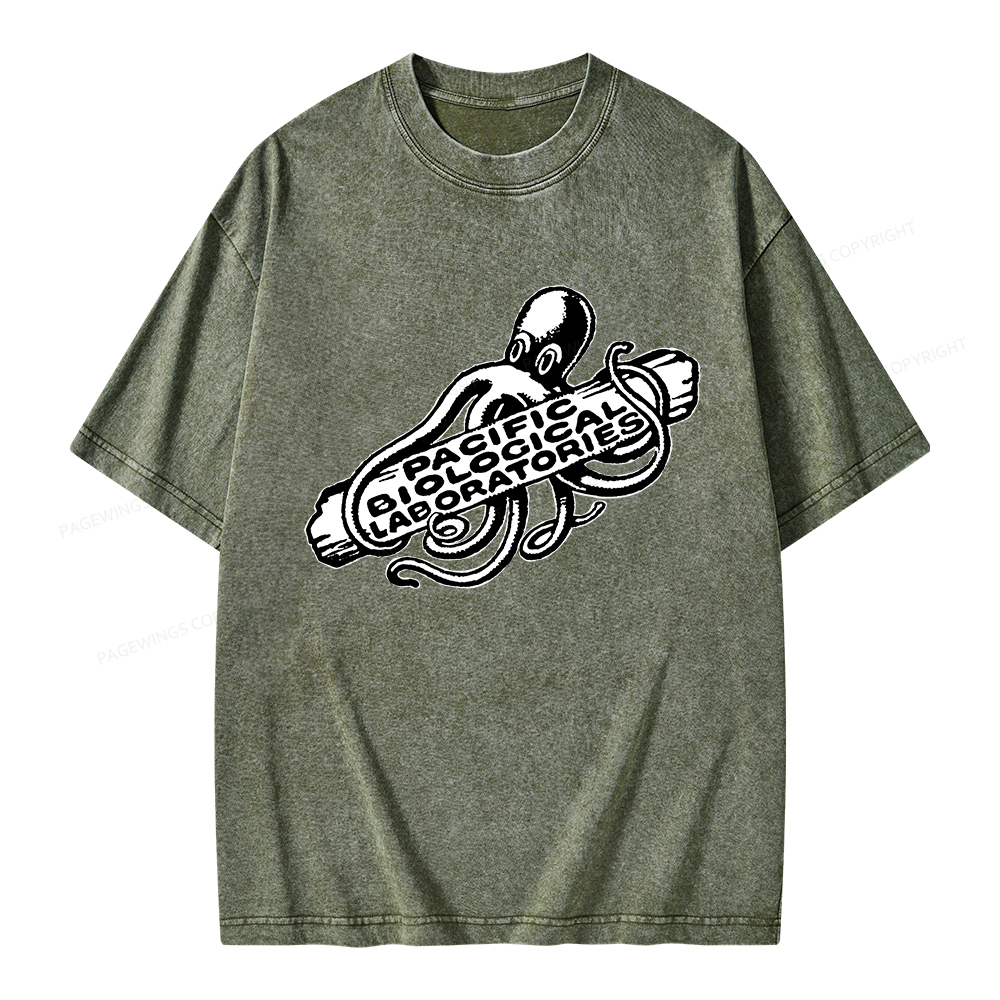 Pagewings Pacific Biological Laboratories Unisex Washed T-shirt