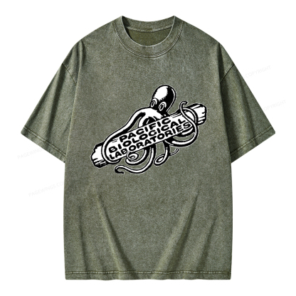 Pagewings Pacific Biological Laboratories Unisex Washed T-shirt