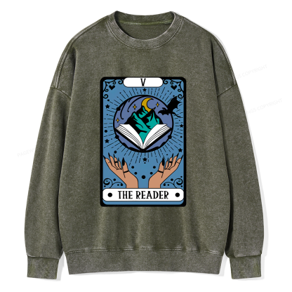 Pagewings The Reader Unisex Washed Sweatshirt