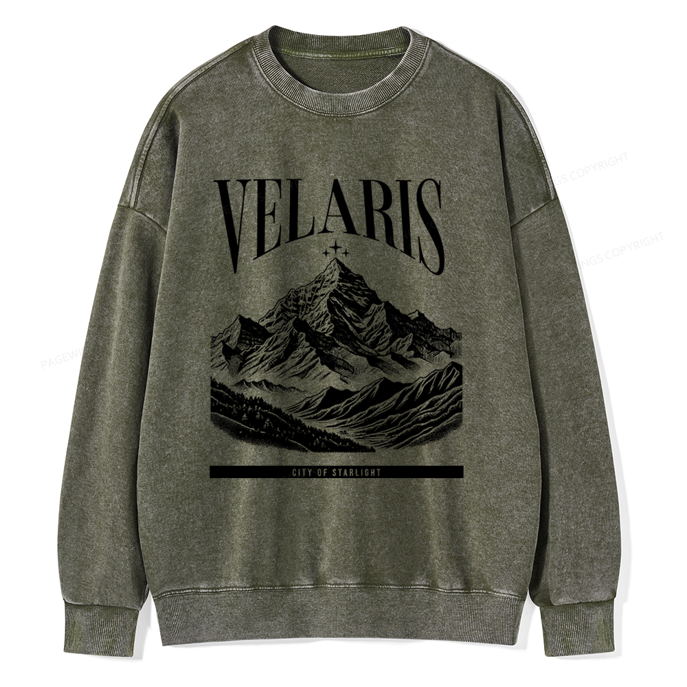 Pagewings Velaris Acotar Unisex Washed Sweatshirt