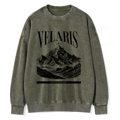 Pagewings Velaris Acotar Unisex Washed Sweatshirt